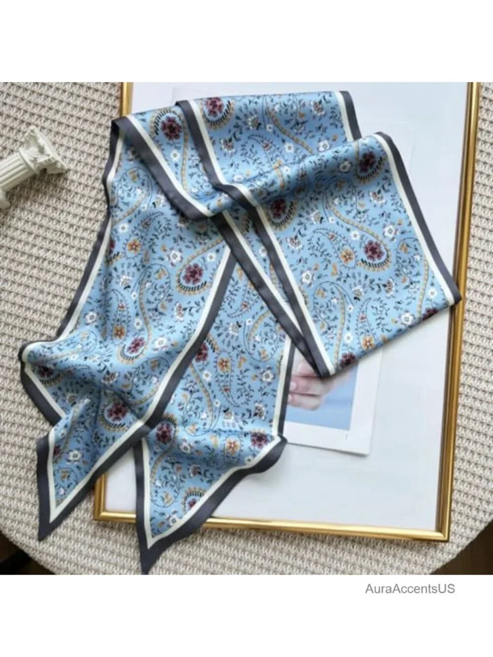 Fashion Scarf Polyester Lightweight Hair Scarf Neck Tie Women